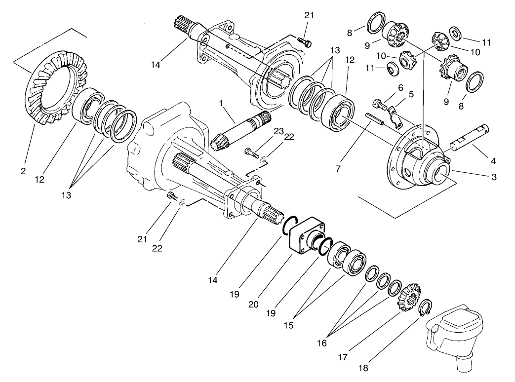 Differential & Shaft Assembly Axle No. 93-7780 (model No. 03801 Only)