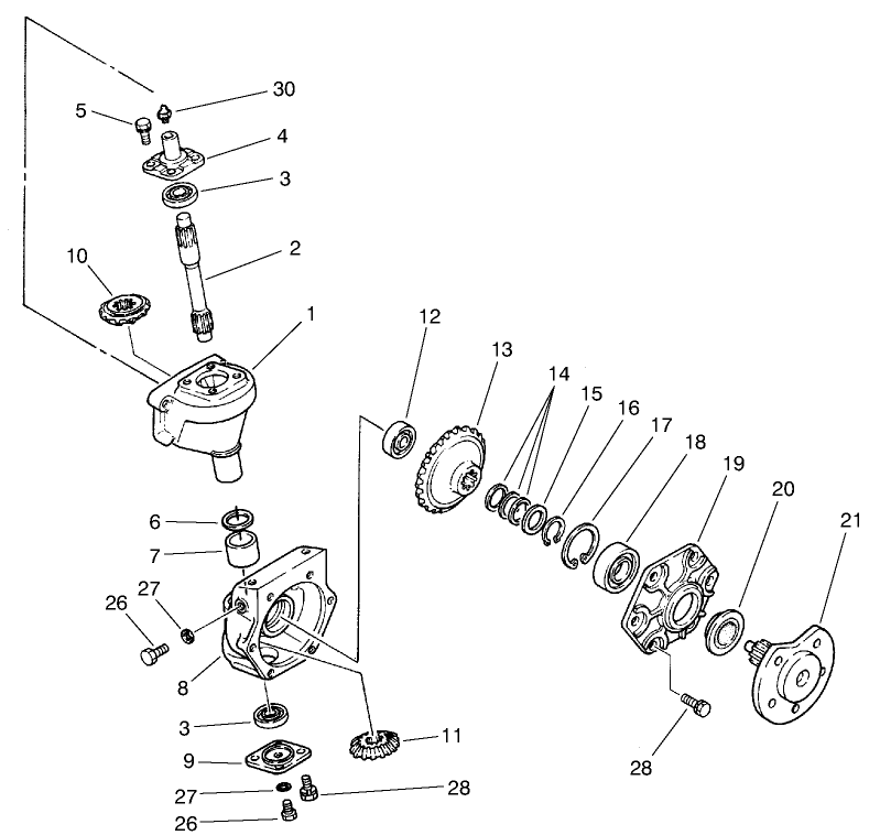Steering Gear Case Assembly Axle No. 93-7780 (model No. 03801 Only)