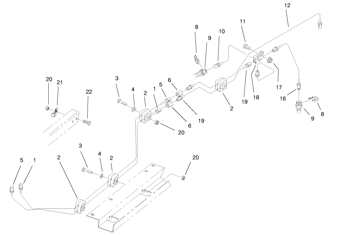 Hydraulic Brake Line Routing Assembly