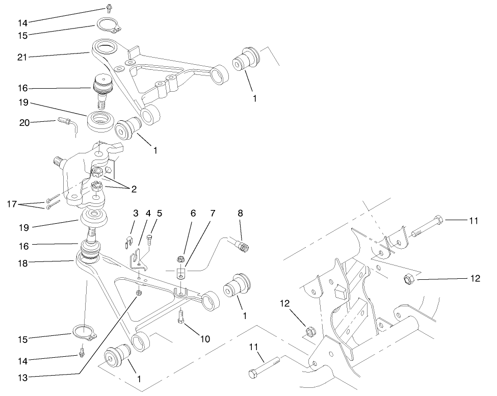 Front Suspension Control Arm Assembly