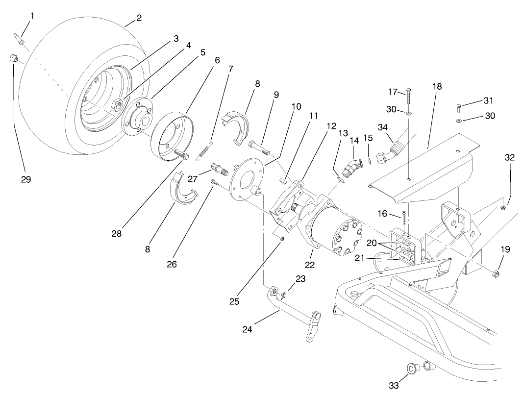 Front Wheel & Brake Assembly
