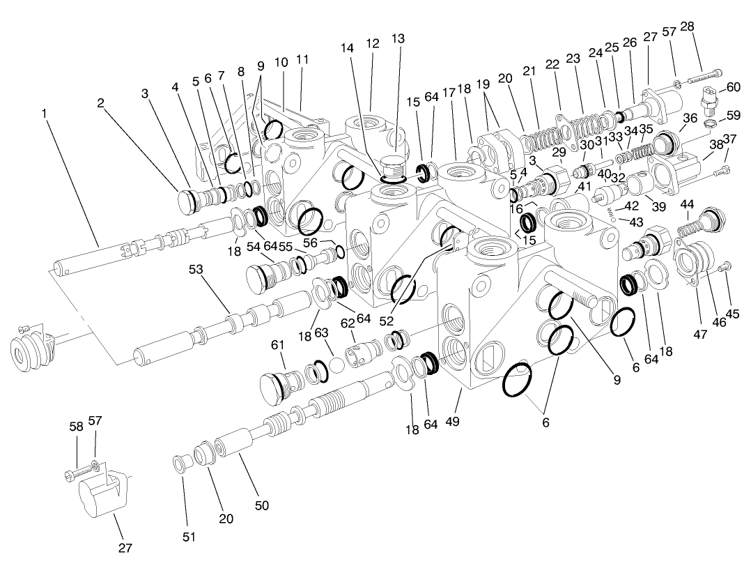 Control Valve Assembly No. 84-2203 (sections 3 Thru 5) (continued)