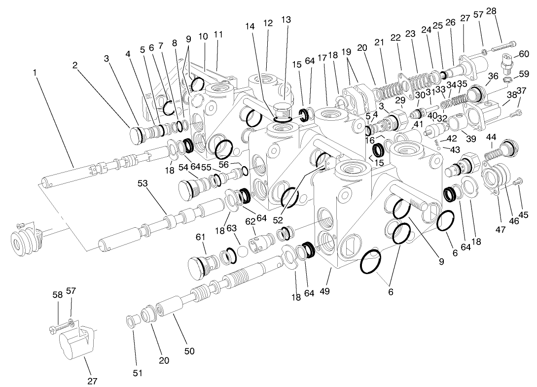 Control Valve Assembly No. 84-2203 (sections 3 Thru 5)(continued)