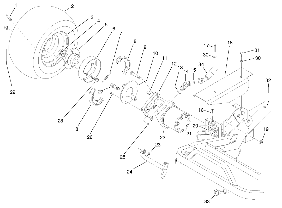 Front Wheel & Brake Assembly