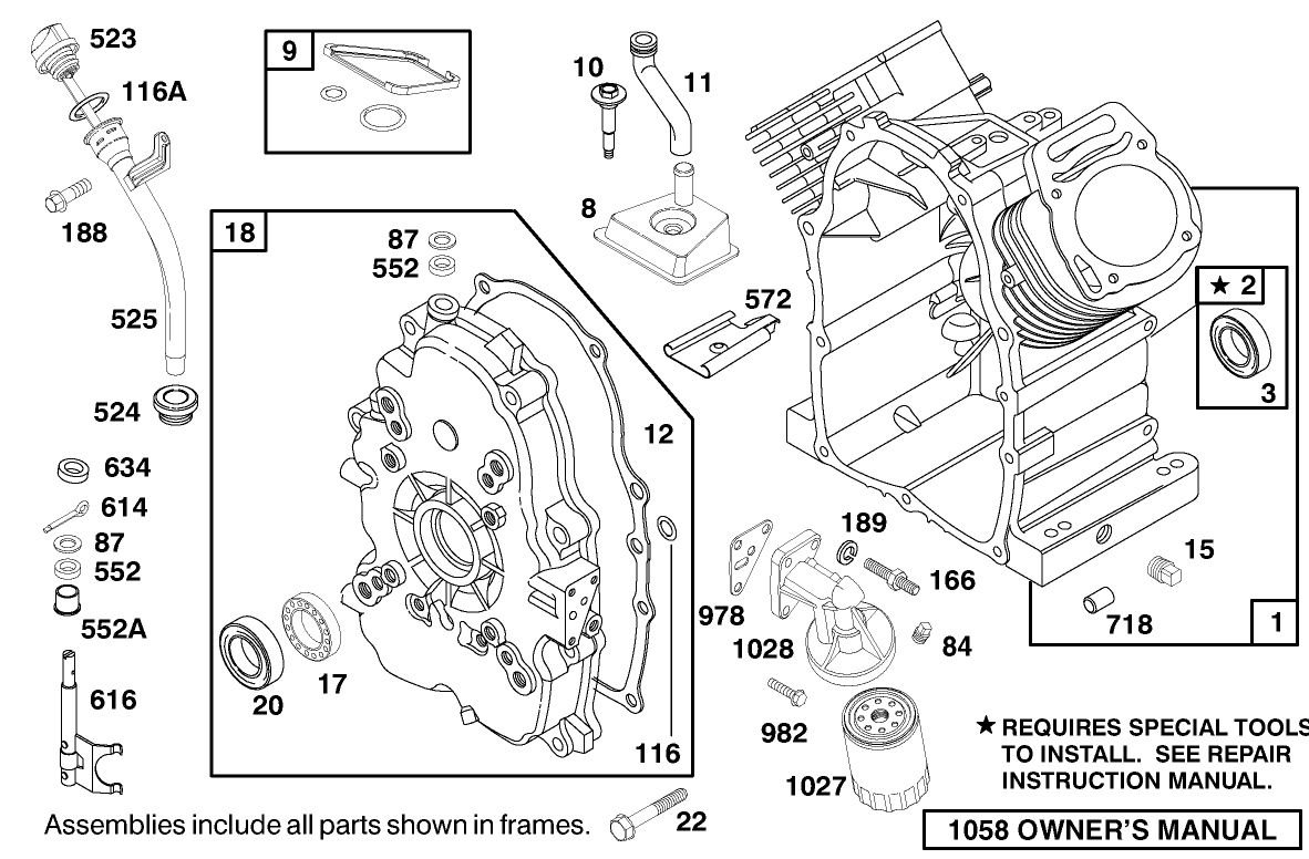 Engine Briggs & Stratton Model 303447-1233-E1