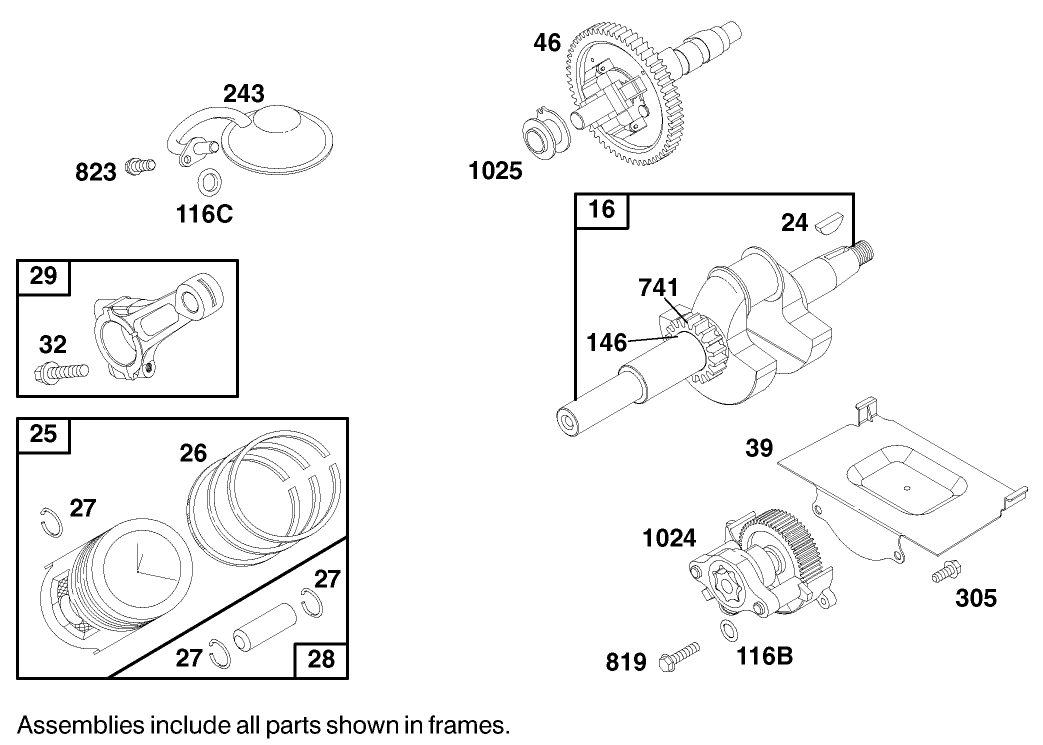 Engine Briggs & Stratton Model 303447-1233-E1