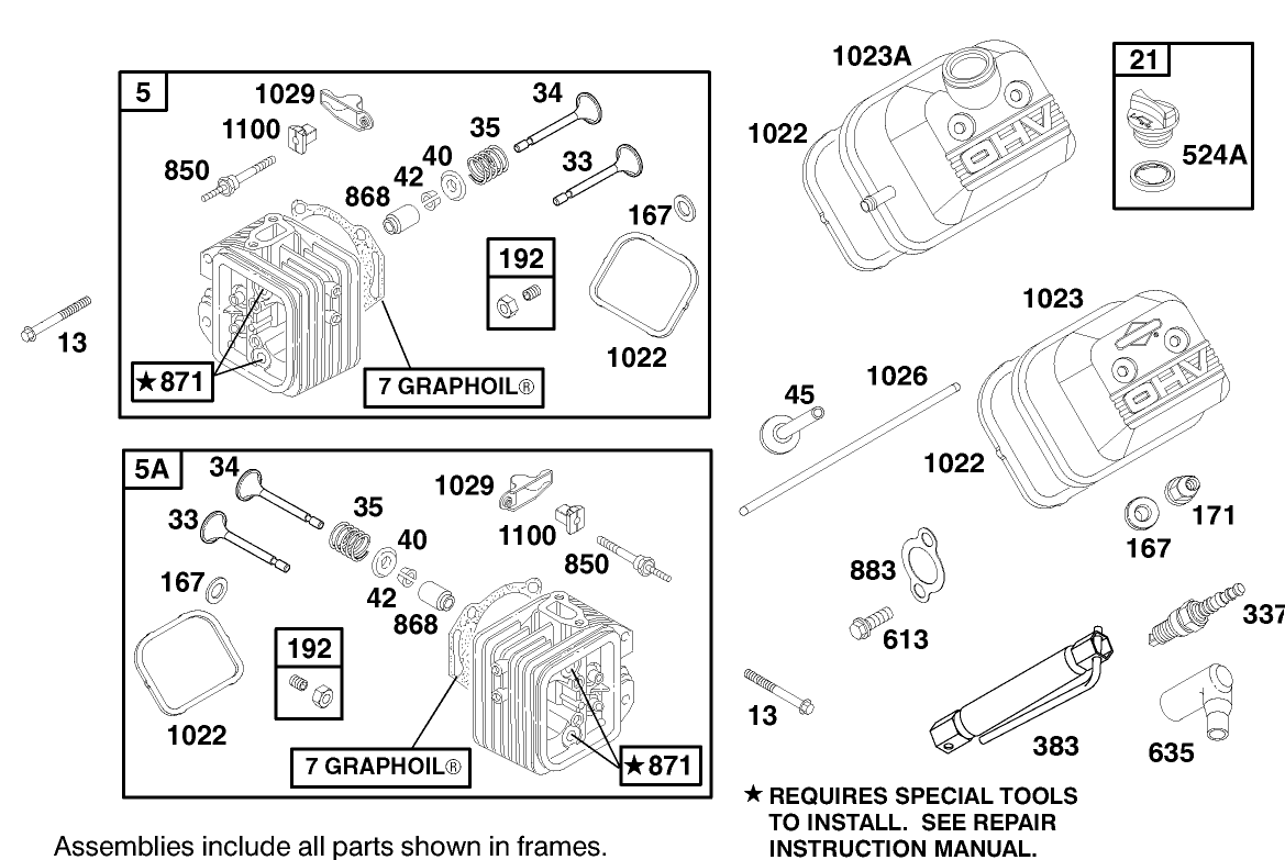 Engine Briggs & Stratton Model 303447-1233-E1