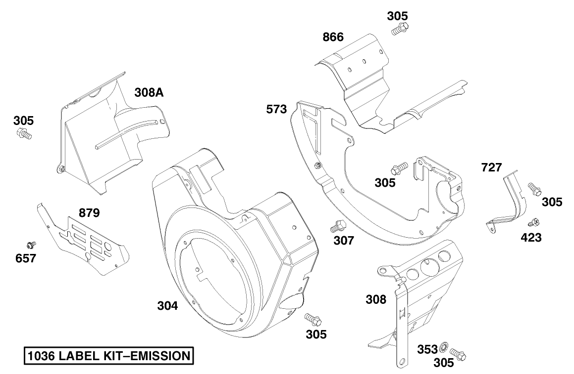 Engine Briggs & Stratton Model 303447-1233-E1