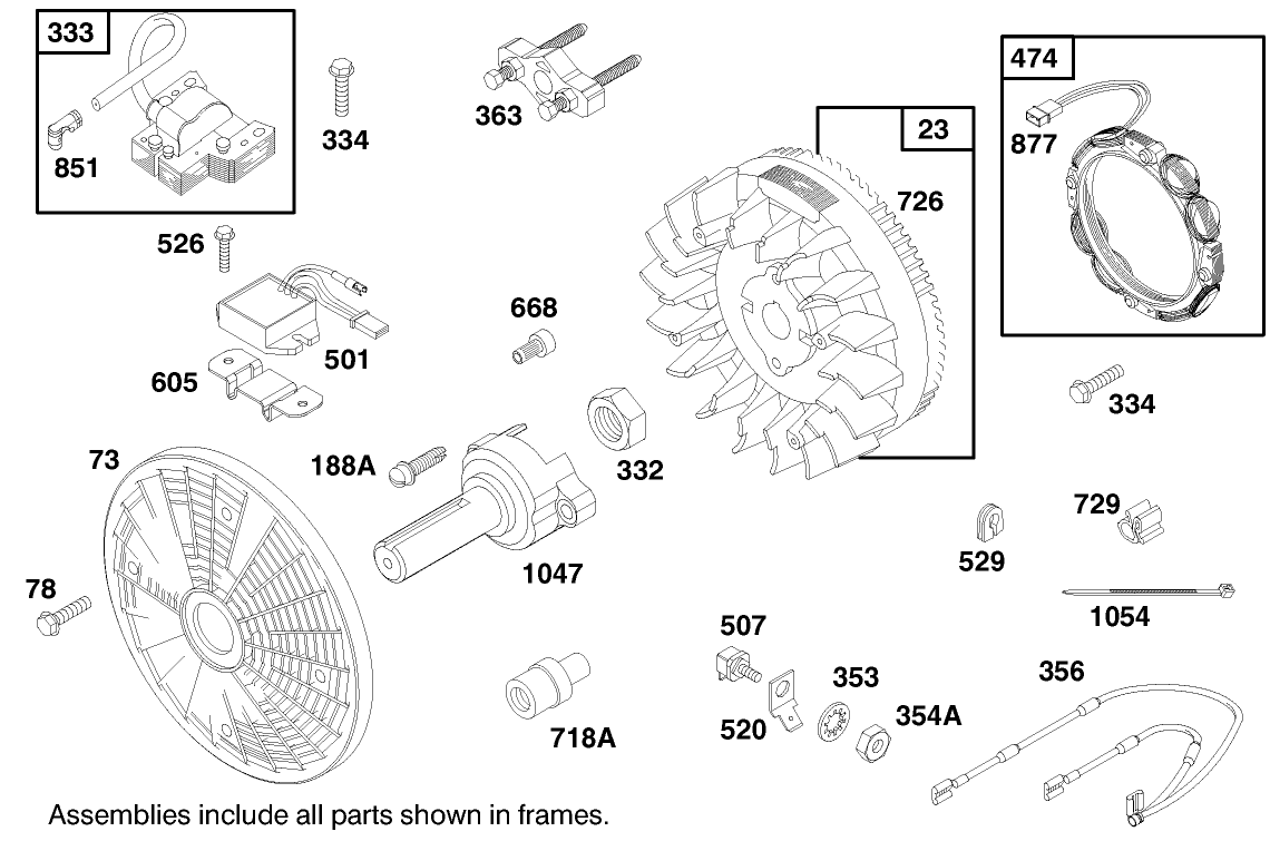 Engine Briggs & Stratton Model 303447-1233-E1