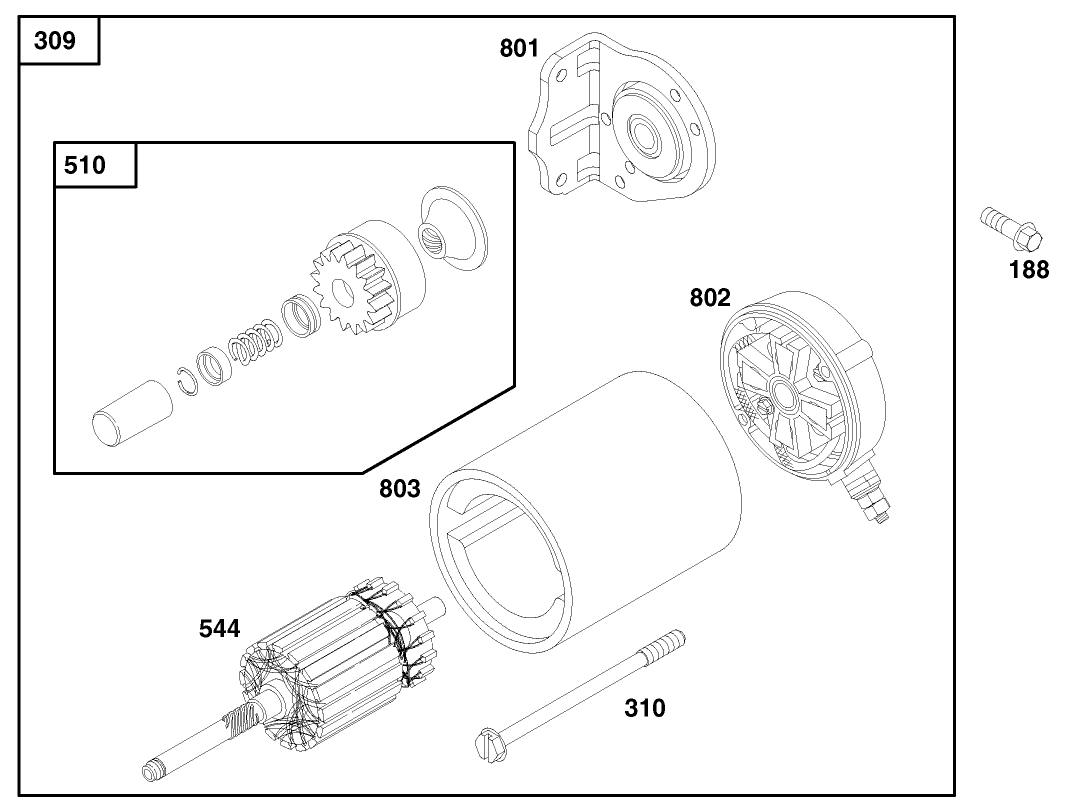 Engine Briggs & Stratton Model 303447-1233-E1