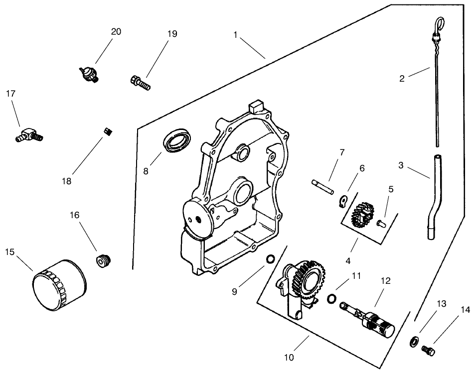 Group 3-Oil Pan/lubrication (models 73540 & 73541)
