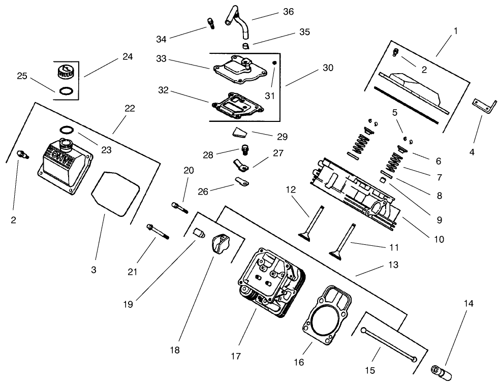 Group 4-Head/valve/breather (models 73540 & 73541)