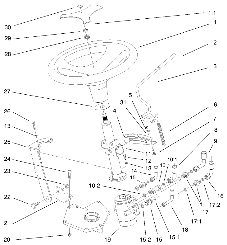 Power Steering And Tilt Assembly