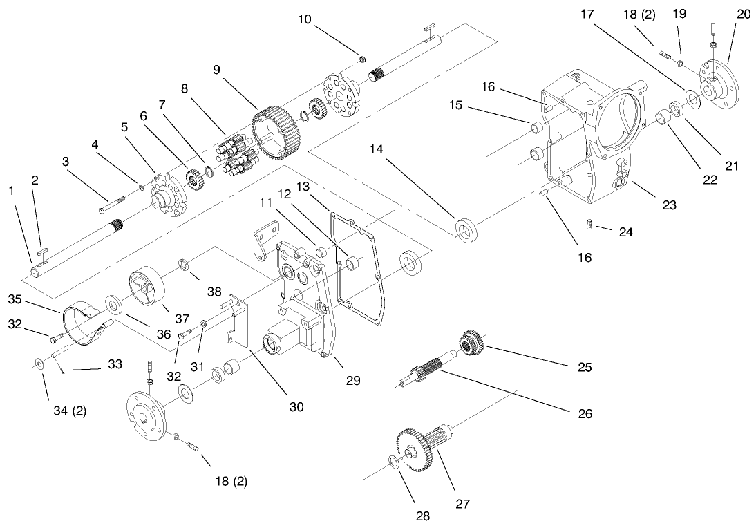 Hydro Trans Axle Assembly
