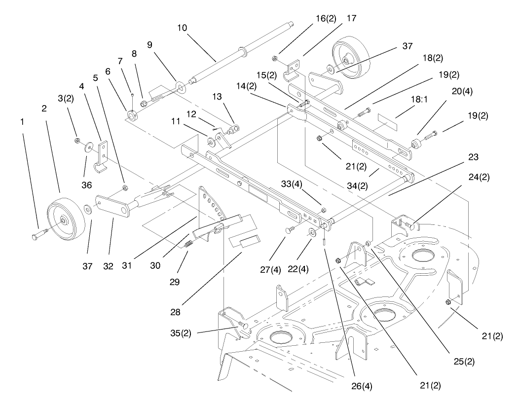 Deck Suspension Assembly