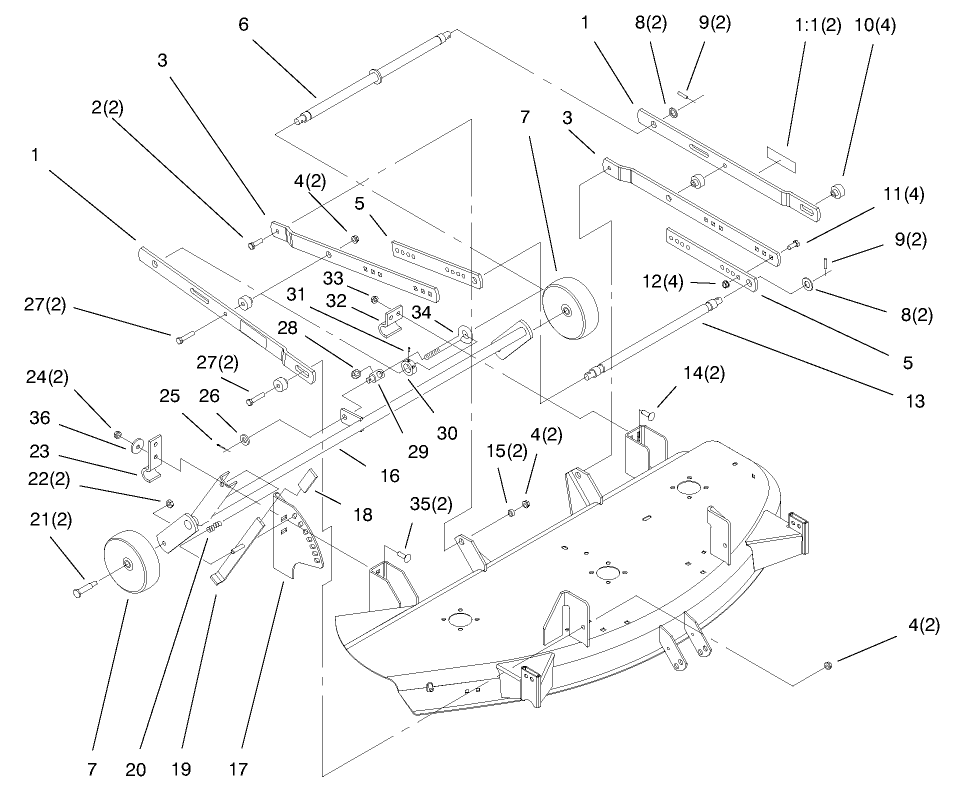 Deck Suspension Assembly