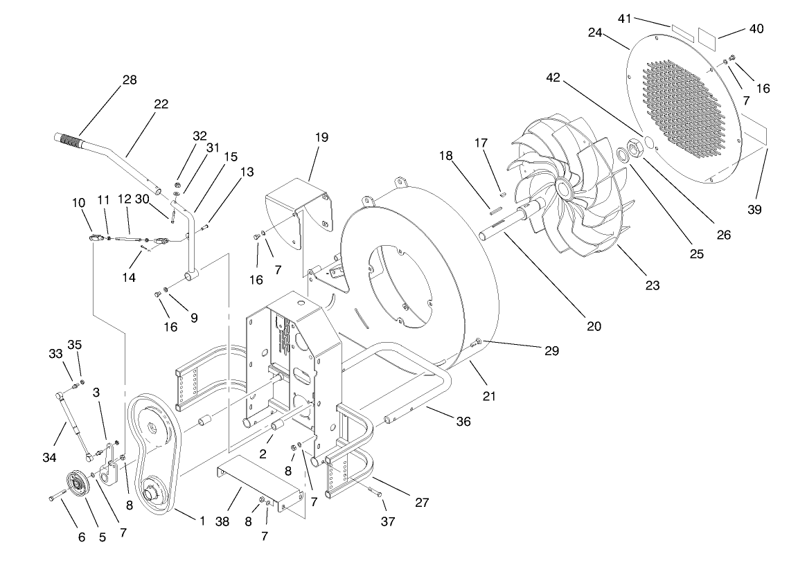 Blower, Fan & Frame Assembly