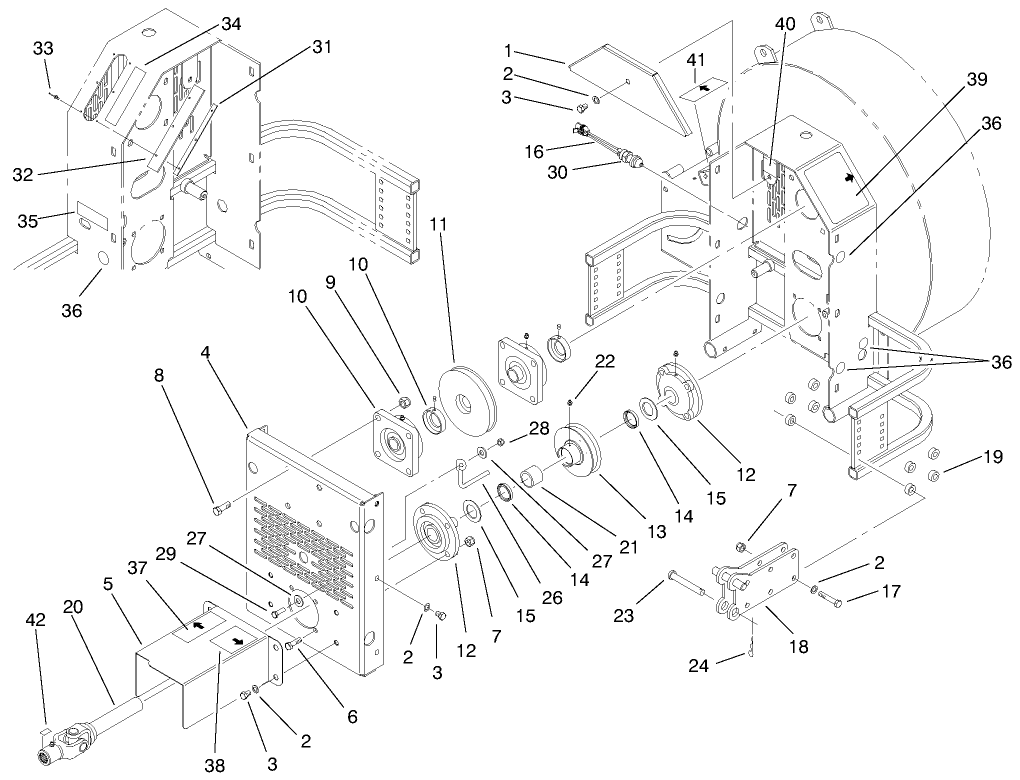 Pulleys, Bracket & Cover Assembly
