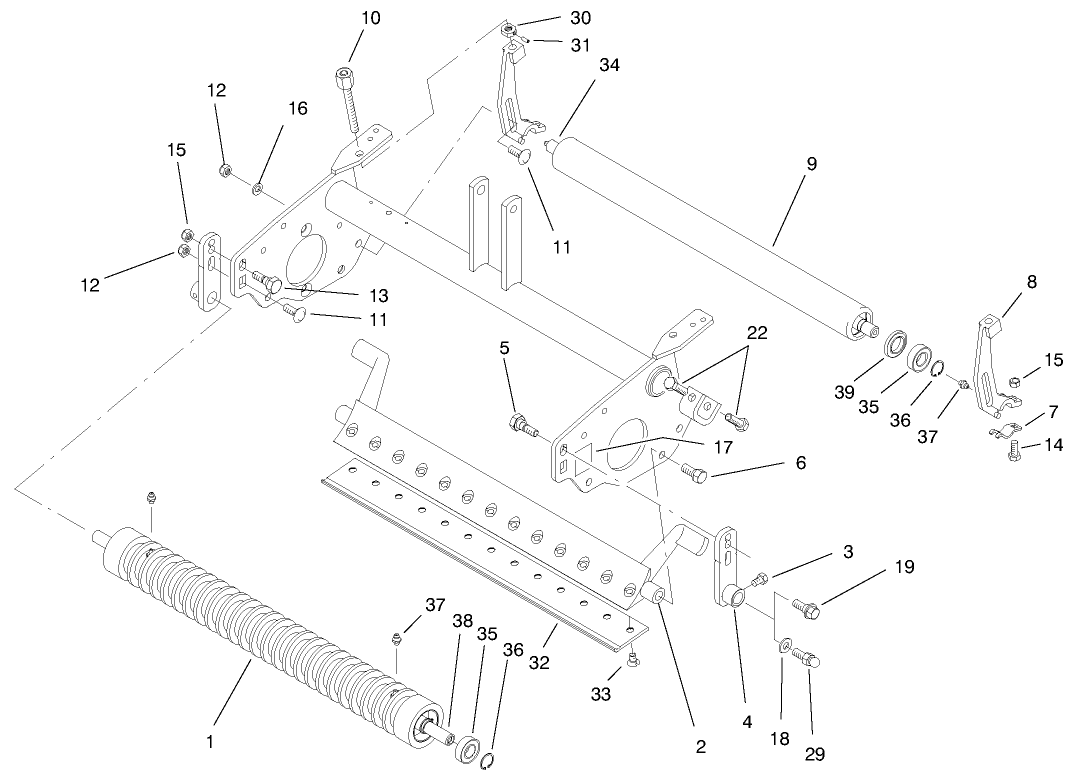 Rollers & Bedbar Assembly (continued)