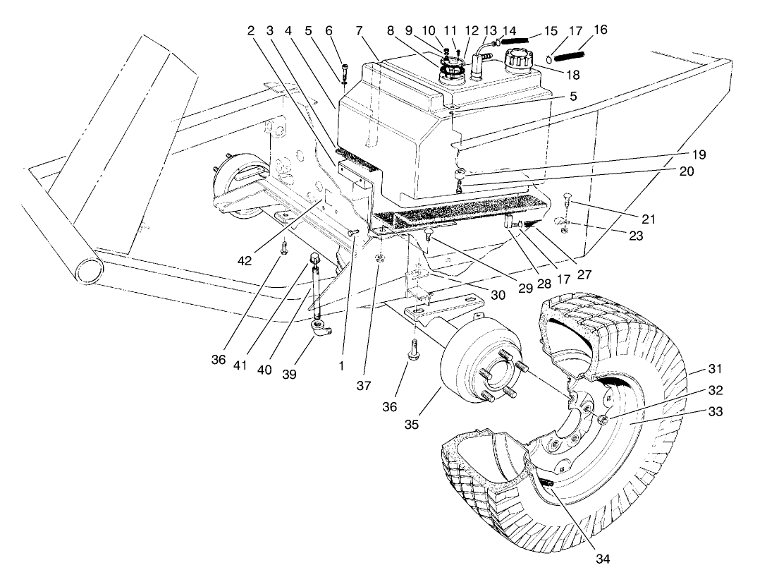 Front Axle & Fuel Tank Assembly