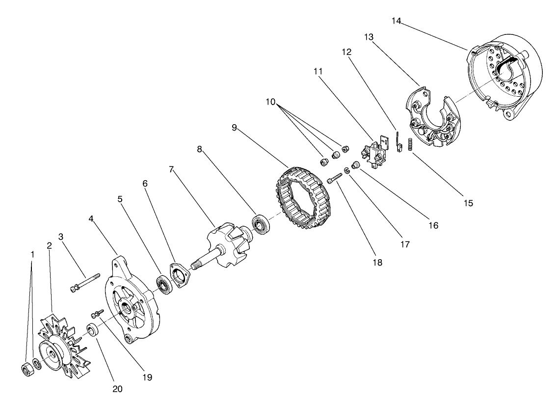 Alternator Assembly No. 43-0390