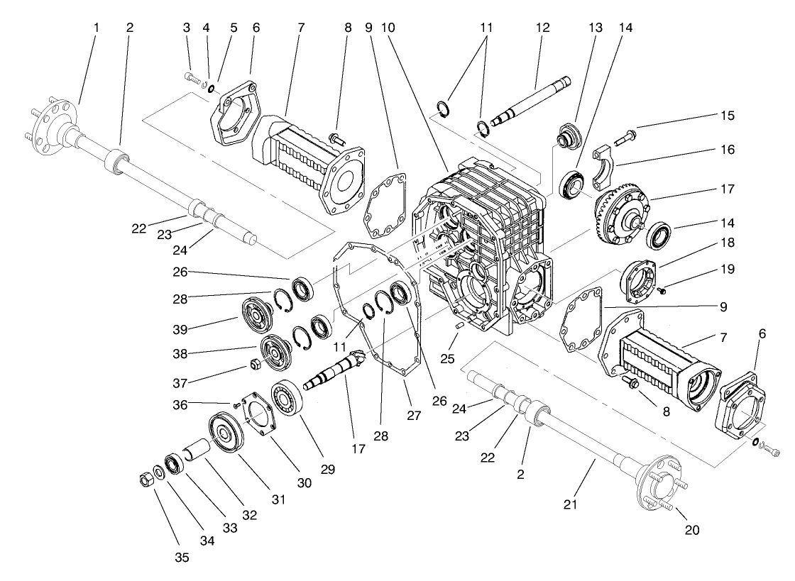 Front Axle Gear Housing Assembly