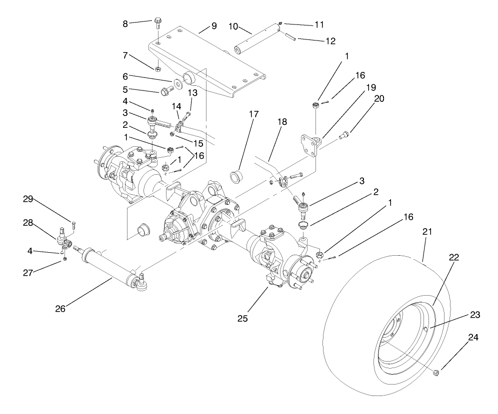 Rear Axle Assembly (model No. 30302)