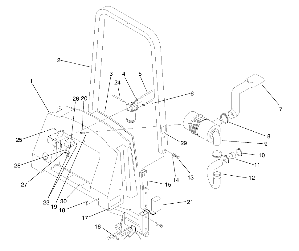 Center Shroud and Air Cleaner Assembly