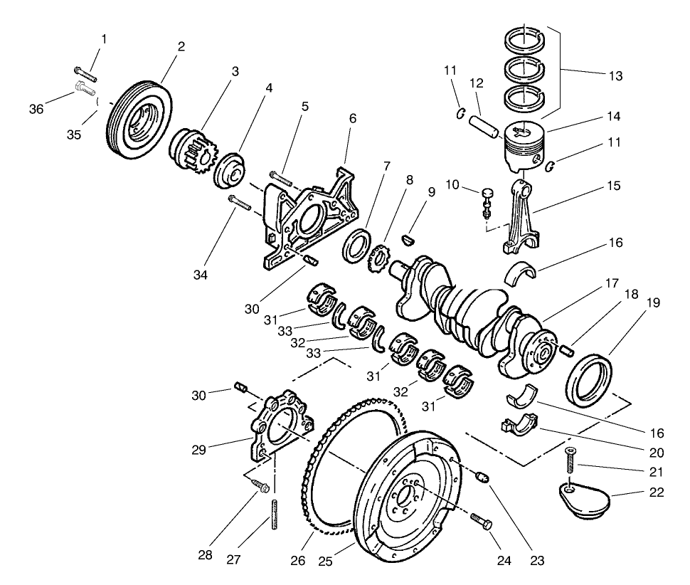 Piston and Crankshaft Assembly