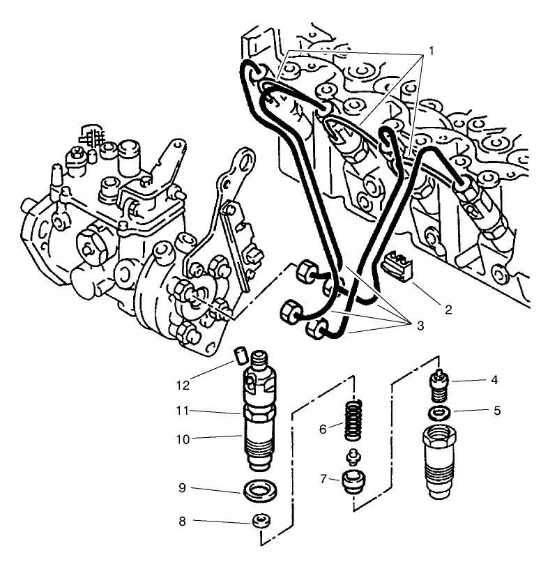 Fuel Injector and Plumbing Assembly