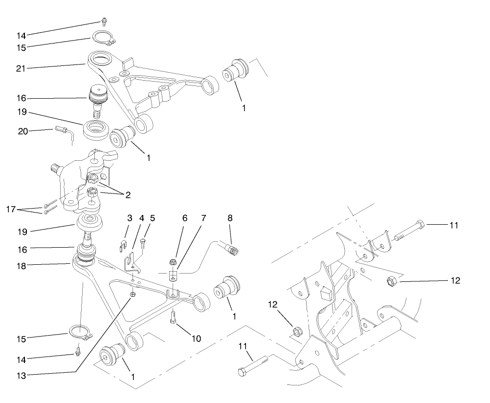Front Suspension Control Arm Assembly