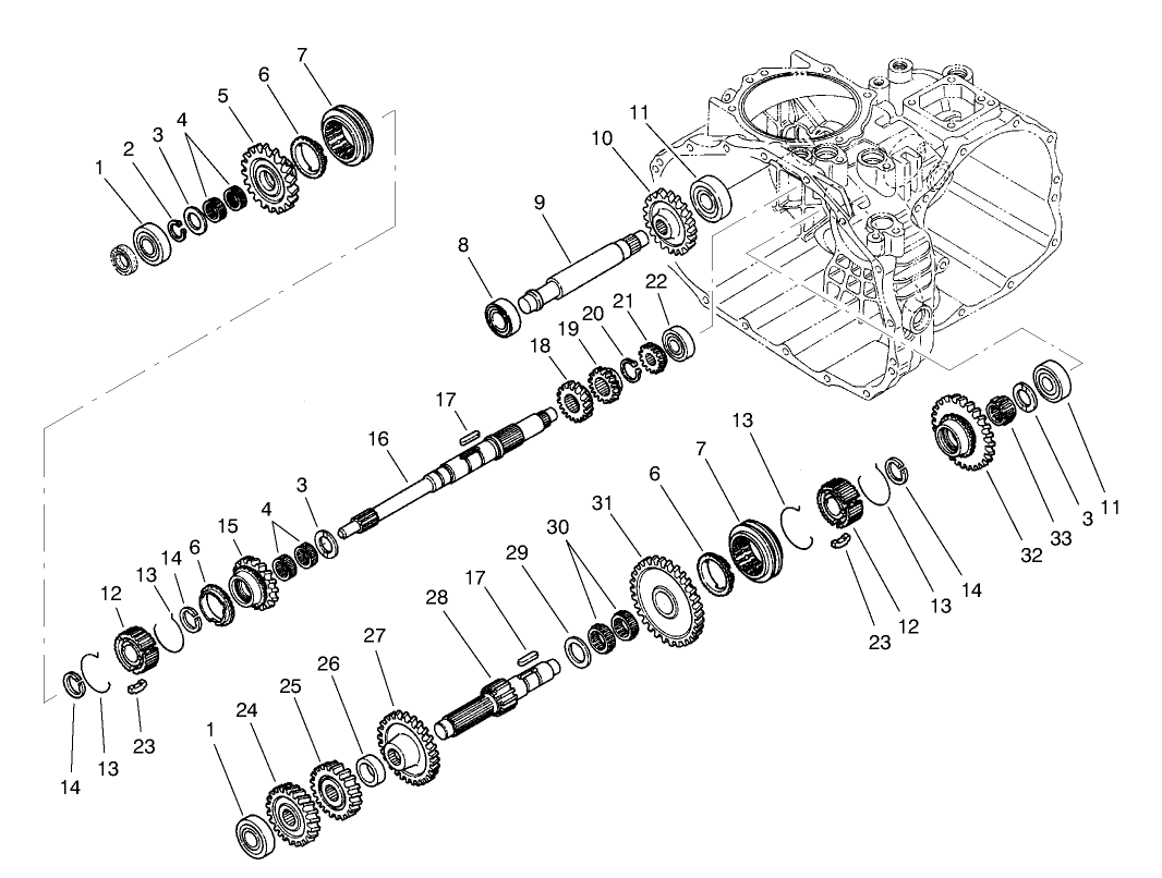 Transaxle Gear Shafts Assembly