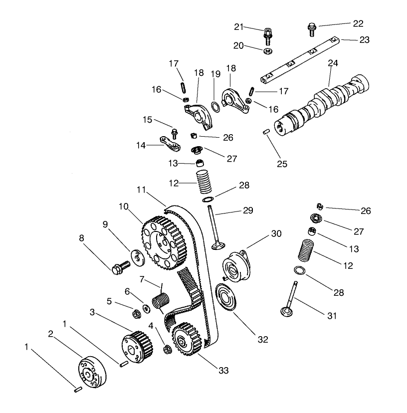 Camshaft & Valves Assembly