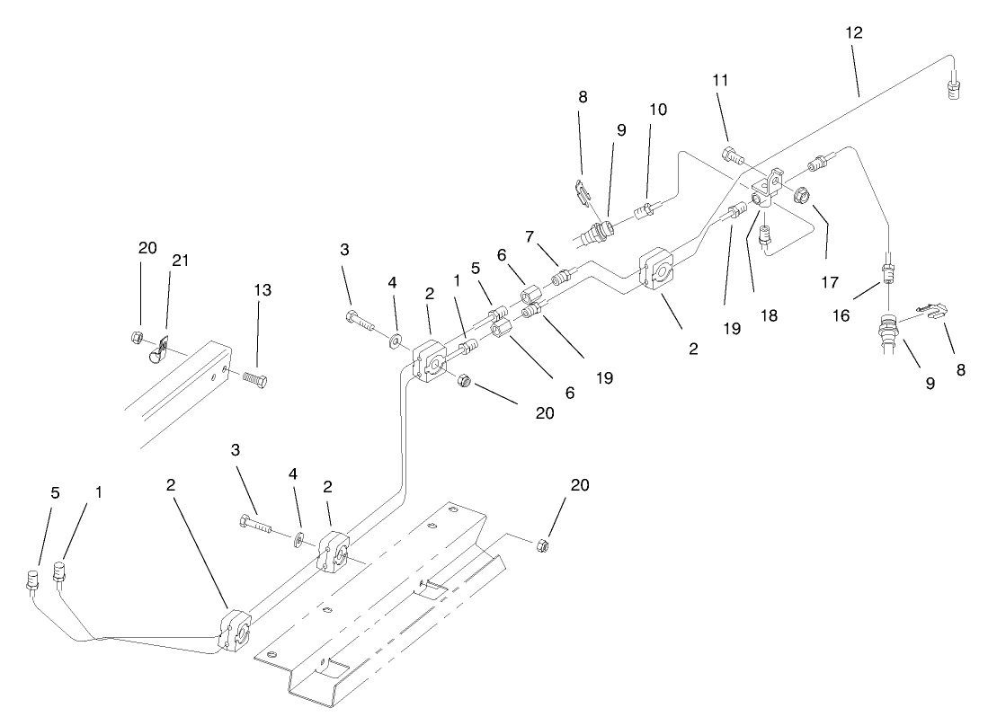 Hydraulic Brake Line Routing Assembly