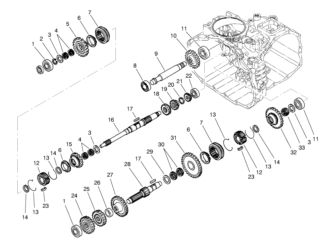 Transaxle Gear Shafts Assembly