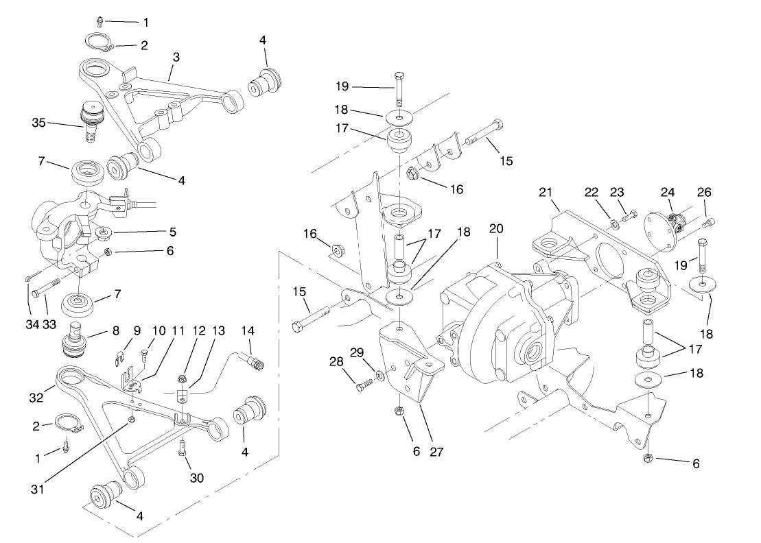 Front Suspension Control Arm Assembly