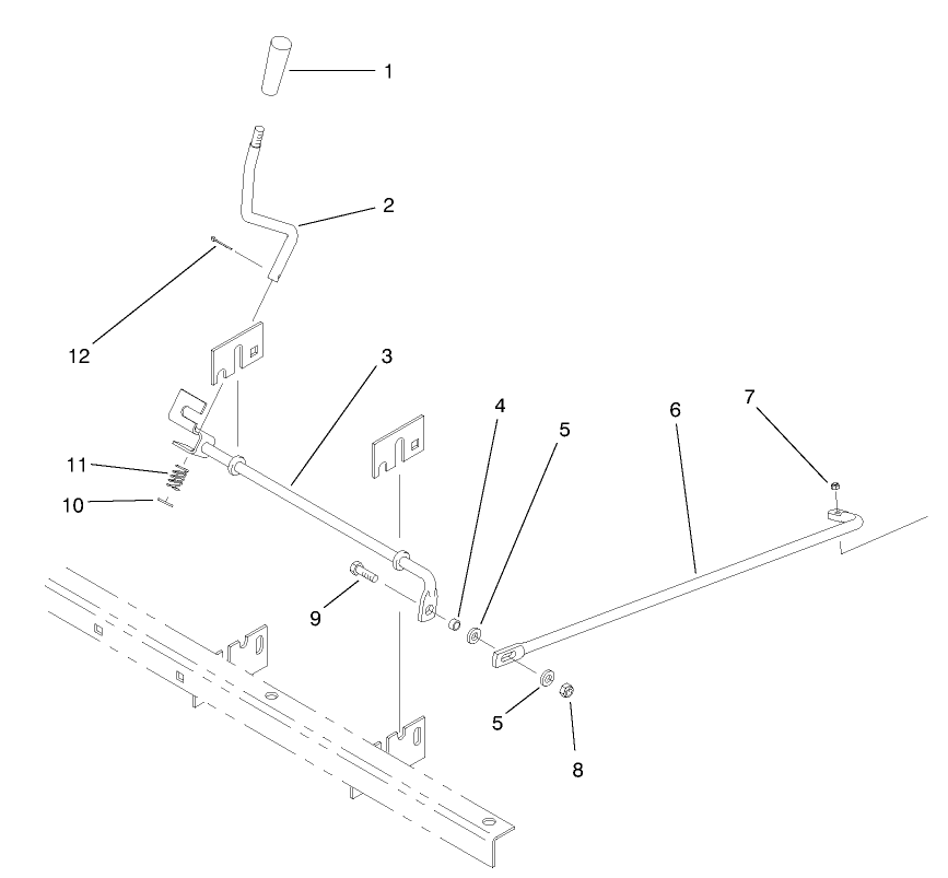 Remote Hydraulics Control Lever & Linkage (model 07215tc)