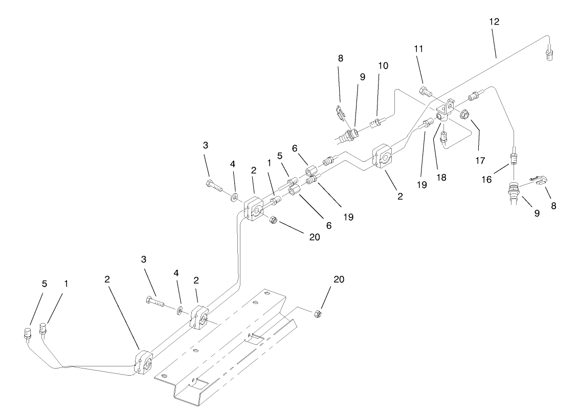 Hydraulic Brake Line Routing Assembly
