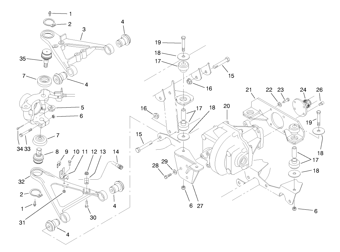 Front Suspension Control Arm Assembly