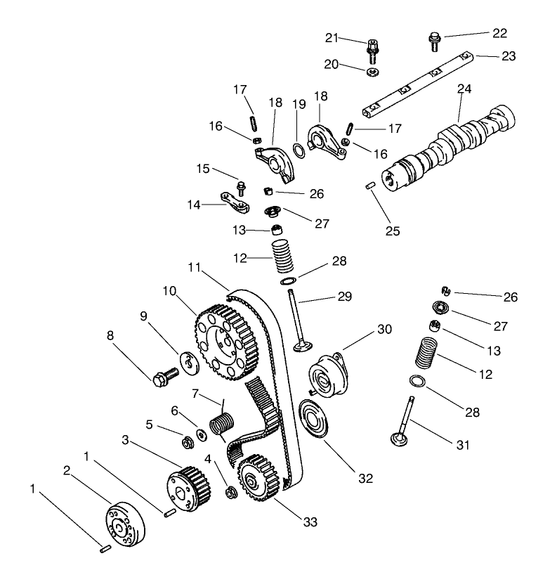 Camshaft & Valves Assembly