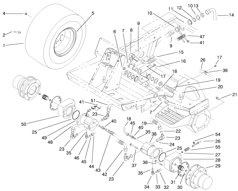 Front Hydraulic Drive & Brake Asm. (continued)