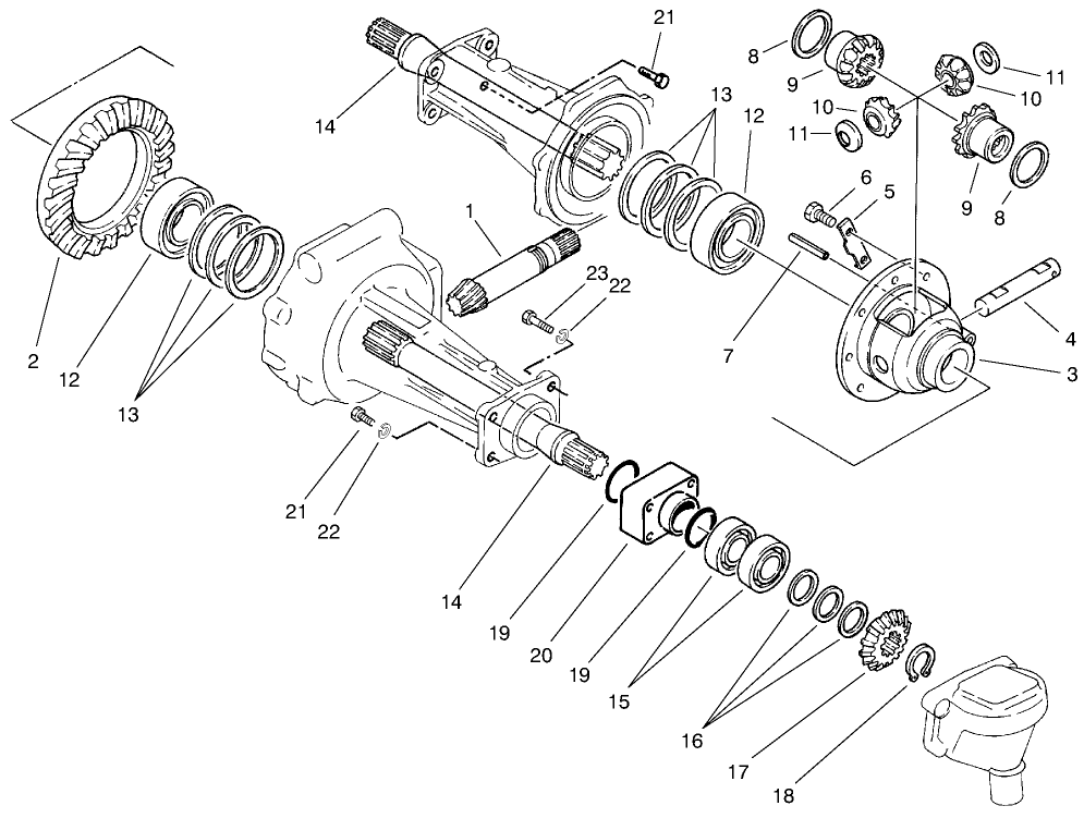 Differential & Shaft Assembly Axle No. 93-7780 (model No. 03801 Only)