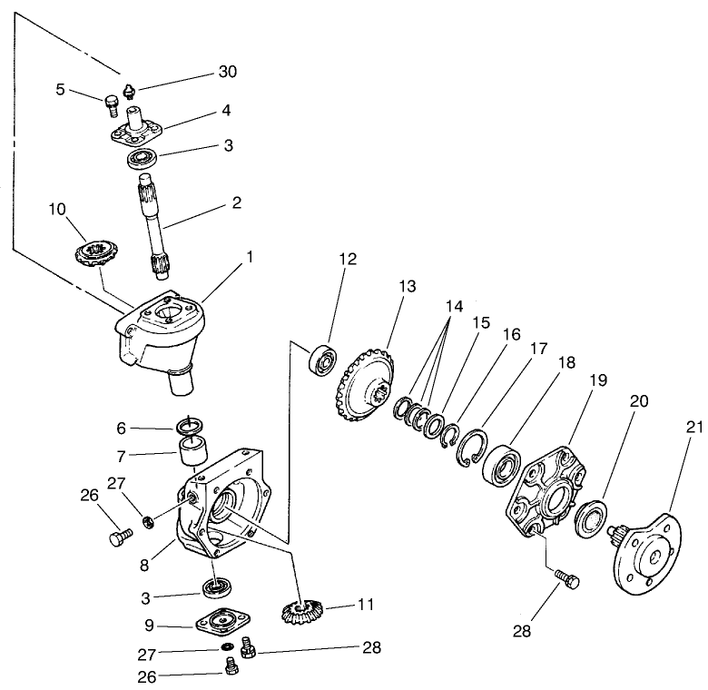 Steering Gear Case Assembly Axle No. 93-7780 (model No. 03801 Only)