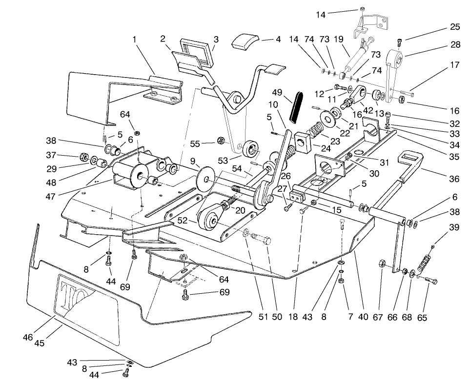 Foot Rest & Pedal Assembly