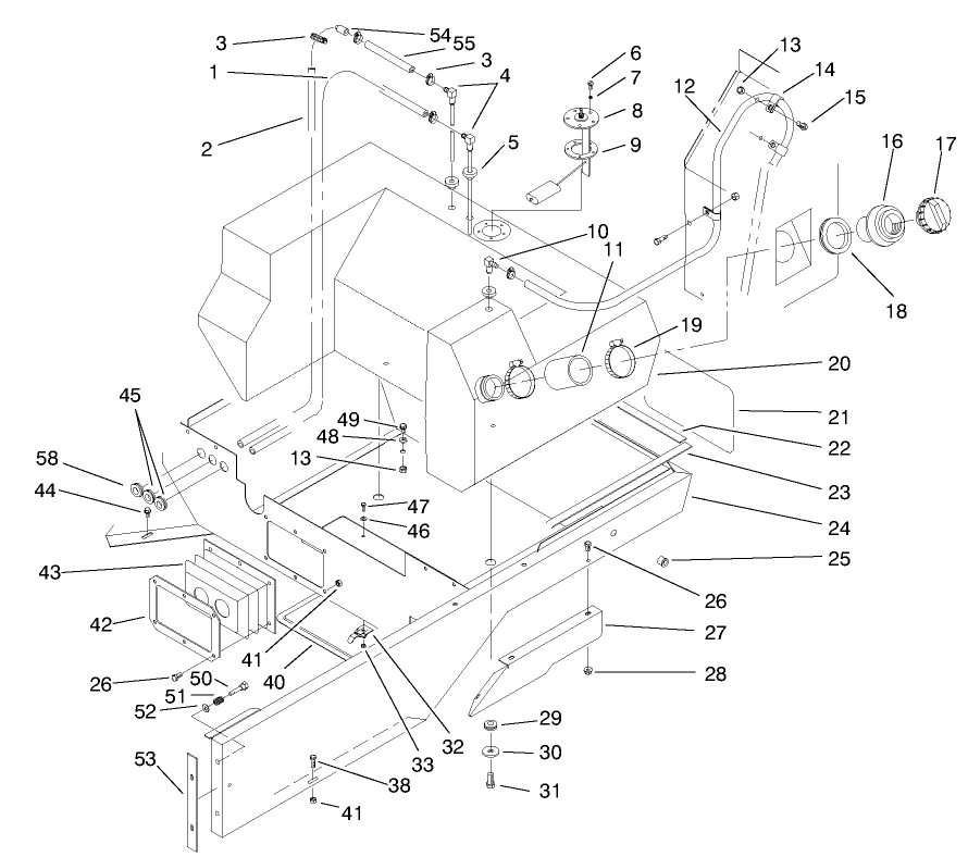 Fuel Tank & Lower Body Assembly