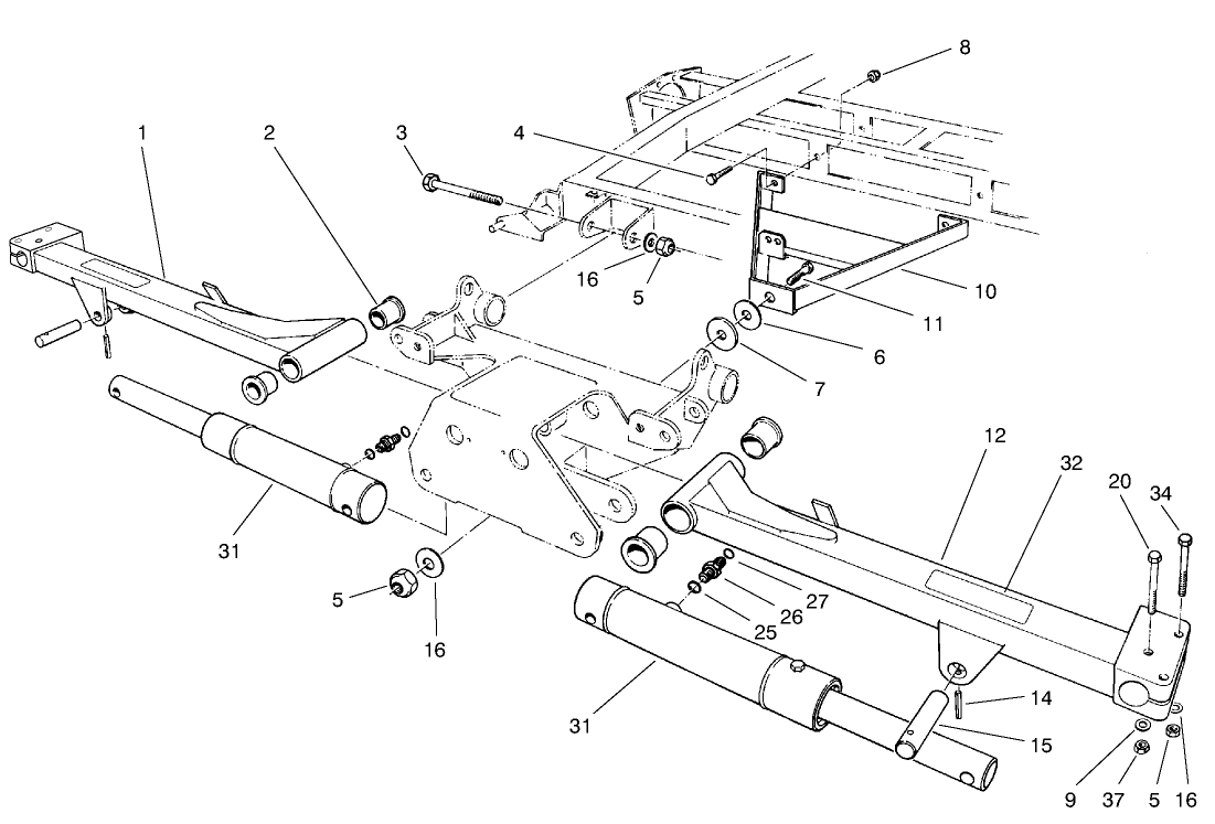 No. 2 & 3 Lift Arms Assembly