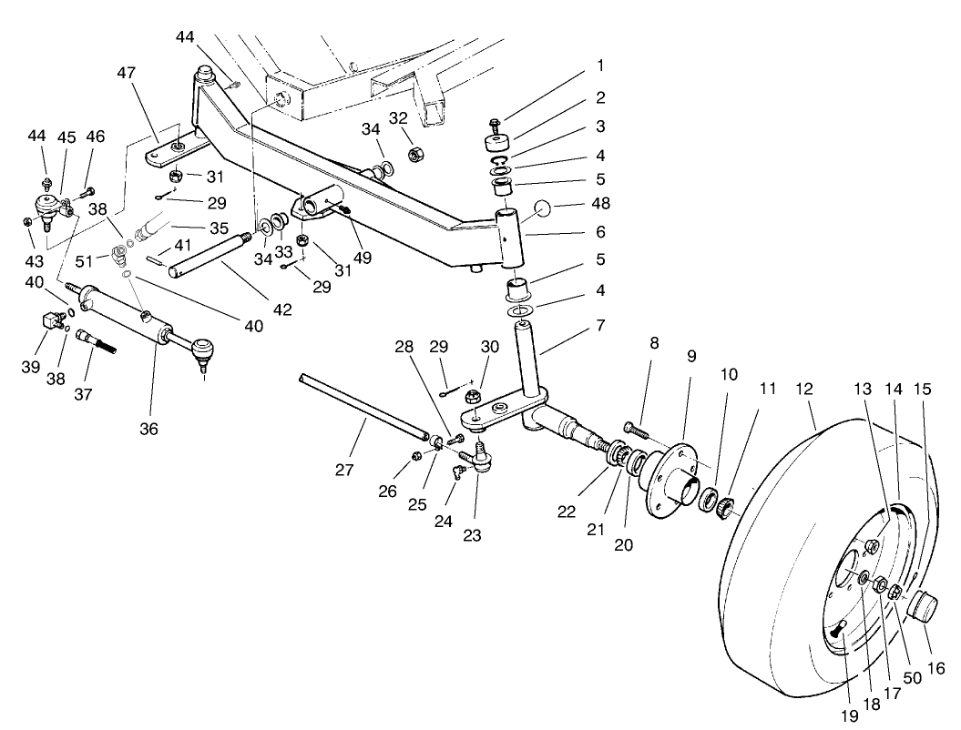 Steering Axle (model No. 03706 Only)