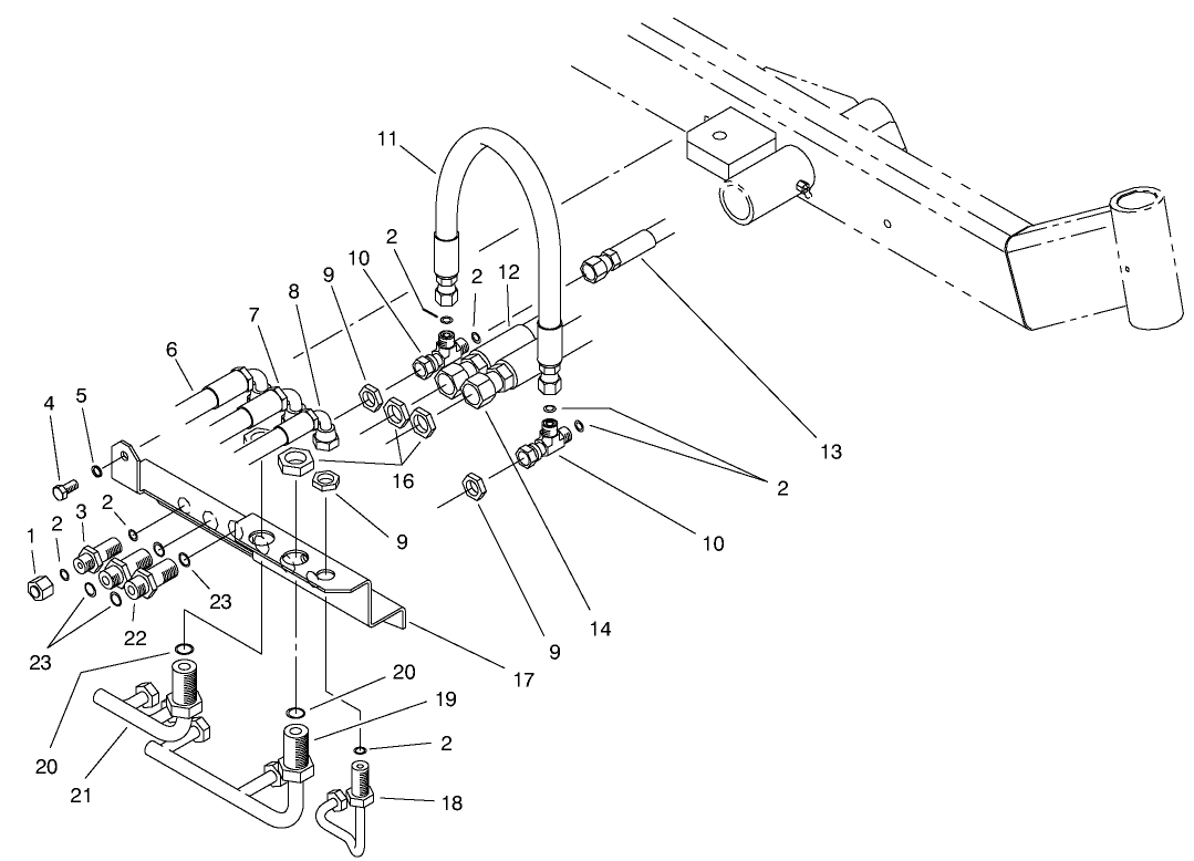 Rear Axle Plumbing Assembly (model No. 03707 Only)