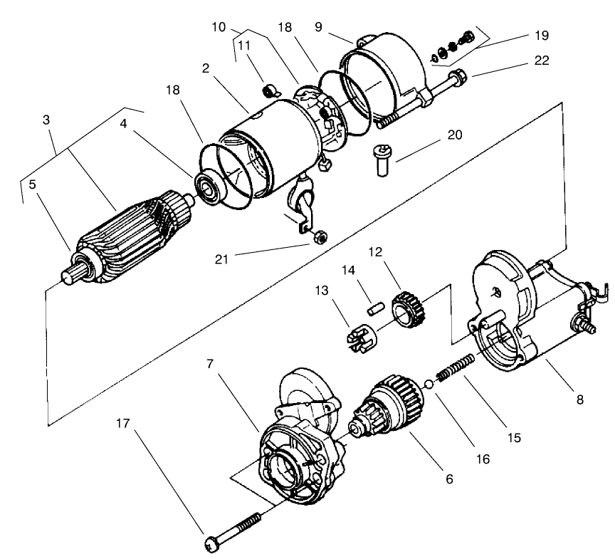 Starter Installation Assembly