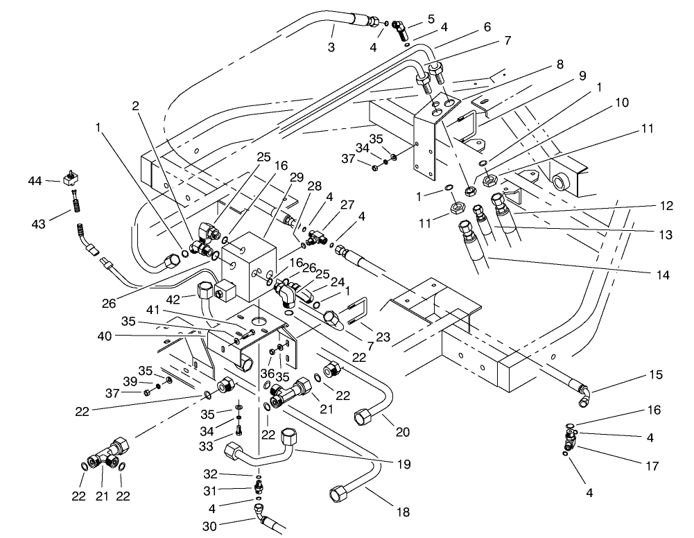 Hydraulic Circuit-Rear Wheel Drive (continued)